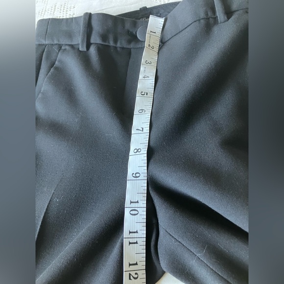 J CREW Black Straight Leg Flat Front High Rise Trouser Size 2 - Picture 8 of 11